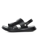 Sandale Barbati din piele naturala 56287 BLACK | ADVANCER