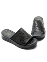 Papuci Dama din piele naturala 2607905 BLACK | FORMAZIONE