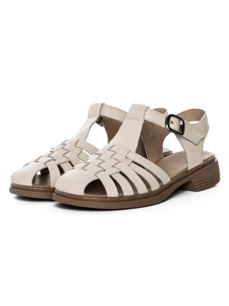 Sandale Dama din piele naturala 5250 CREAM | FORMAZIONE