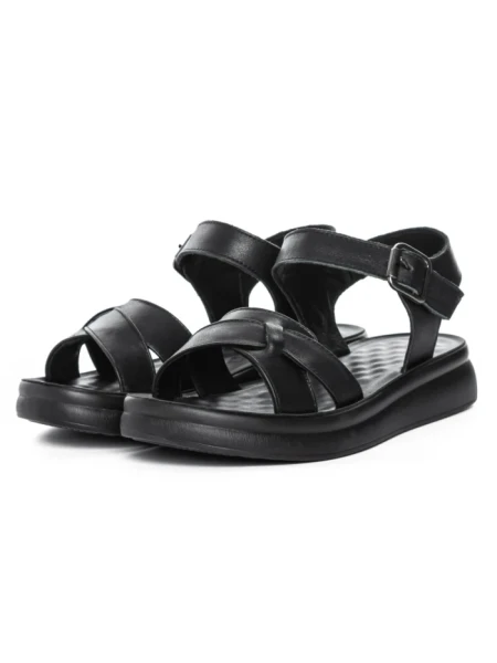 Sandale Dama din piele naturala 28-16 BLACK | FORMAZIONE