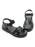 Sandale Dama din piele naturala 28-16 BLACK | FORMAZIONE