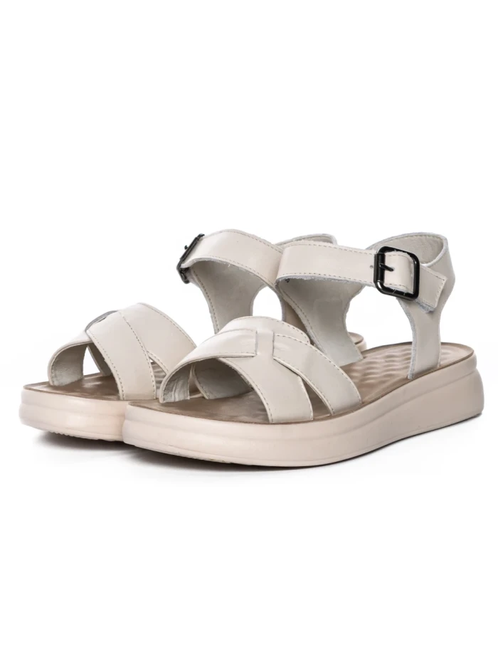 Sandale Dama din piele naturala 28-16 CREAM | FORMAZIONE