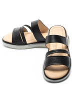 Papuci Dama din piele naturala 33191 BLACK | FORMAZIONE