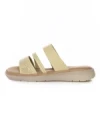 Papuci Dama din piele naturala 33191 YELLOW | FORMAZIONE