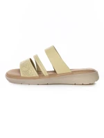 Papuci Dama din piele naturala 33191 YELLOW | FORMAZIONE