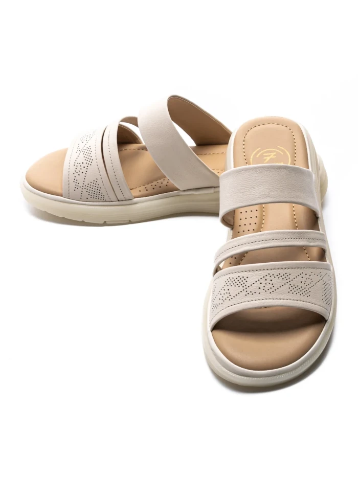 Papuci Dama din piele naturala 33191 CREAM | FORMAZIONE