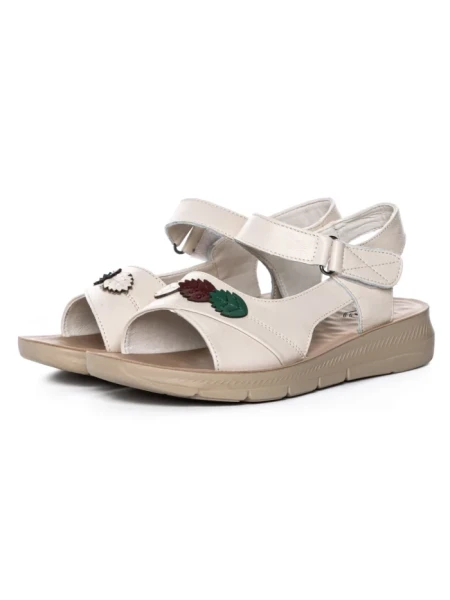 Sandale Dama din piele naturala 246613T CREAM | FORMAZIONE