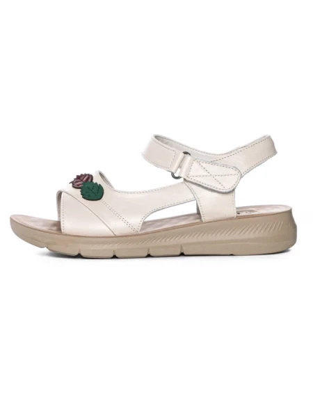 Sandale Dama din piele naturala 246613T CREAM | FORMAZIONE
