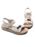 Sandale Dama din piele naturala 246613T CREAM | FORMAZIONE