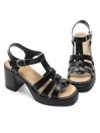 Sandale Dama din piele naturala TP1007-2 BLACK | FORMAZIONE