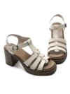 Sandale Dama din piele naturala TP1007-2 CREAM | FORMAZIONE