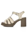 Sandale Dama din piele naturala TP1007-2 YELLOW | FORMAZIONE