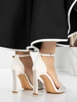 Sandale Dama cu Toc Subtire 5XKK19 BEIGE | MEI