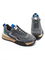 Pantofi Sport Barbati 88926 Gri-Verde (B09) Mels