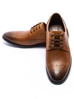 Pantofi Barbati din piele naturala Y006A-26F Cafea (B22) Stephano