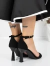 Sandale Dama cu Toc Subtire 5XKK13 BLACK | MEI