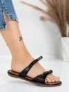 Papuci Dama cu Talpa Joasa J588-8 BLACK | MEI