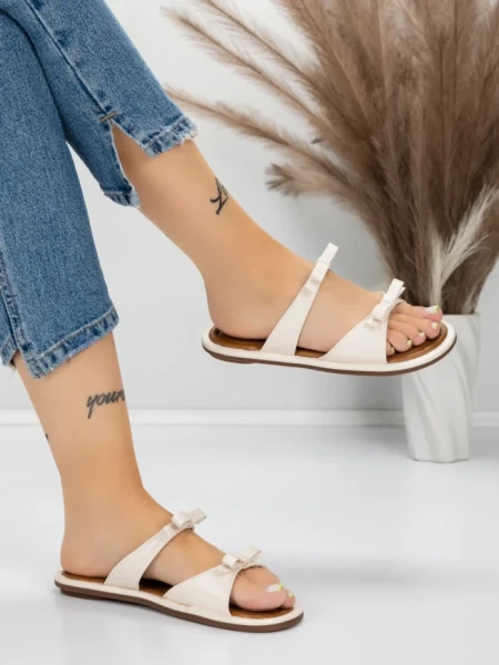 Papuci Dama cu Talpa Joasa J588-8 BEIGE | MEI