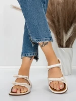 Papuci Dama cu Talpa Joasa J588-8 BEIGE | MEI
