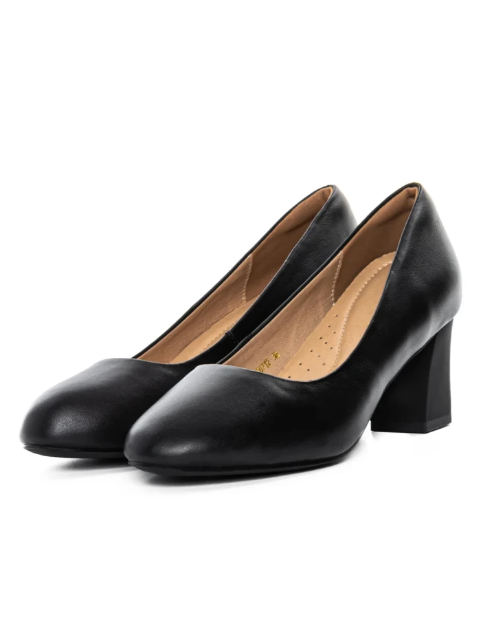 Pantofi cu Toc gros 20712 Negru | Formazione