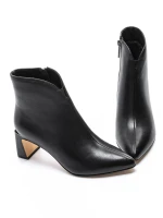 Botine Dama cu toc gros 2091-5-61A Negru » meishop.life