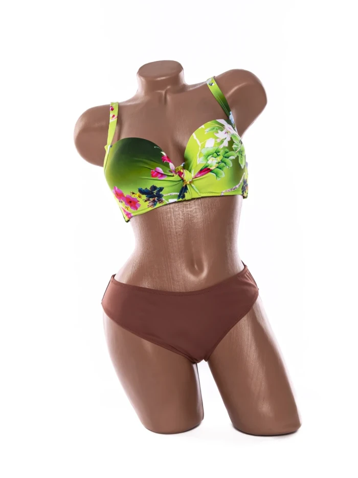 Costum de baie dama L29-2 VERDE-ROZ INCHIS | MEINA