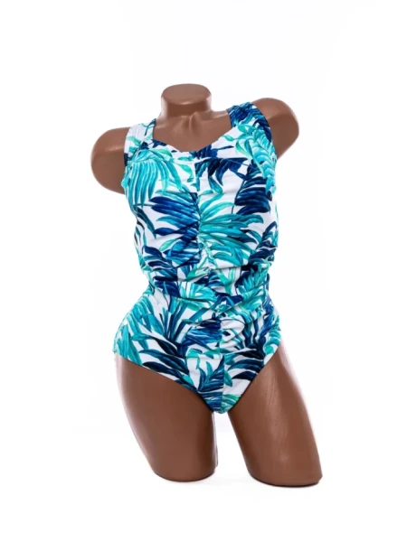 Costum de baie dama Y3099 ALB-ALBASTRU | MEINA