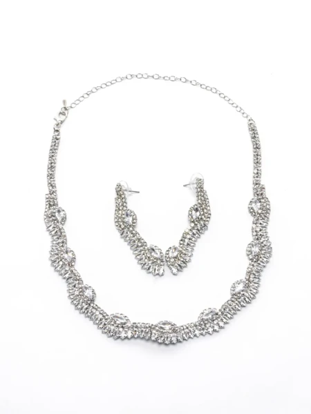 Set Colier + Cercei CLR005 ARGINTIU | MEI