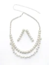 Set Colier + Cercei CLR007 ARGINTIU | MEI