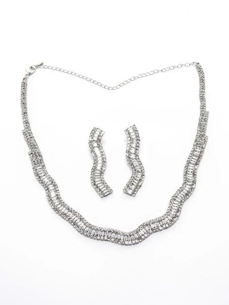Set Colier + Cercei CLR009 ARGINTIU | MEI