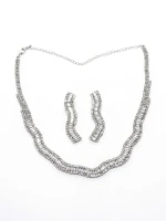 Set Colier + Cercei CLR009 ARGINTIU | MEI
