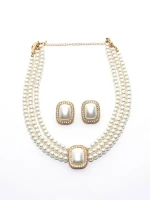 Set Colier + Cercei CLR010 AURIU-ALB | MEI