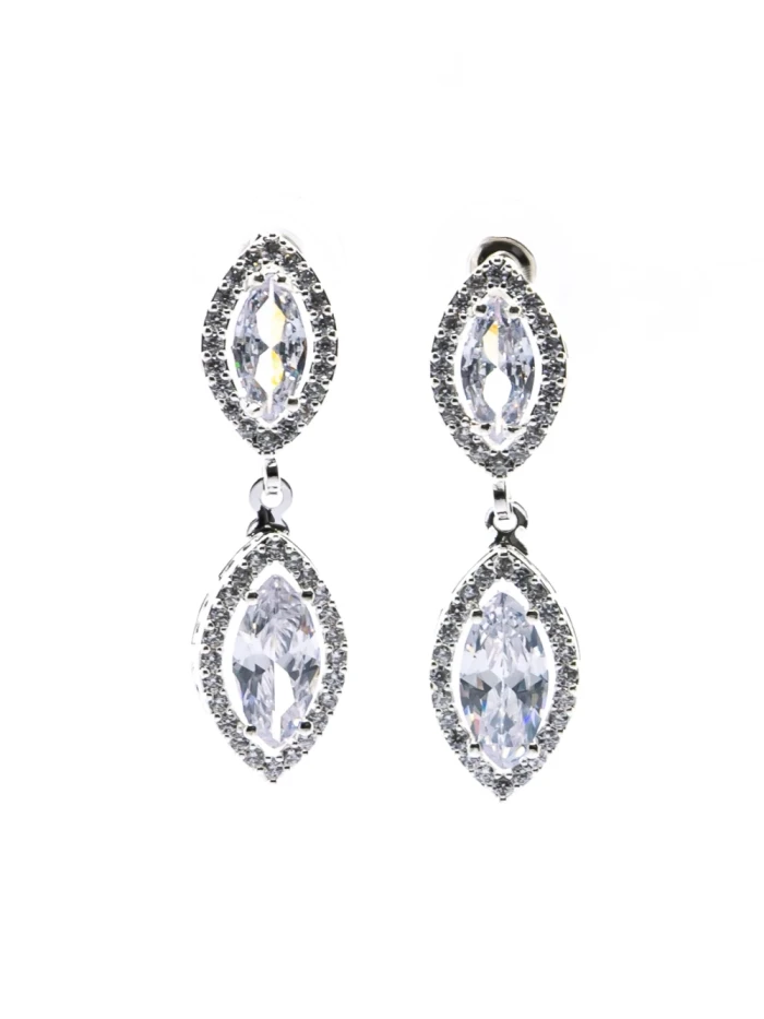 Set Colier + Cercei CLR012 ARGINTIU | MEI