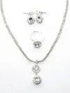 Set Colier + Cercei CLR013 ARGINTIU | MEI