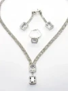 Set Colier + Cercei CLR014 ARGINTIU | MEI