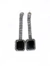 Set Colier + Cercei CLR016 ARGINTIU-NEGRU | MEI