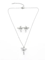 Set Colier + Cercei CLR002 ARGINTIU | MEI