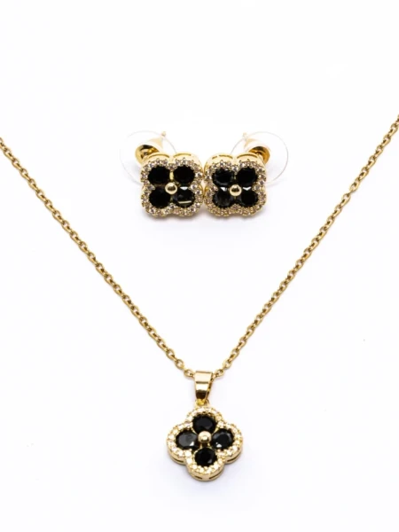 Set Colier + Cercei CLR003 AURIU-NEGRU | MEI