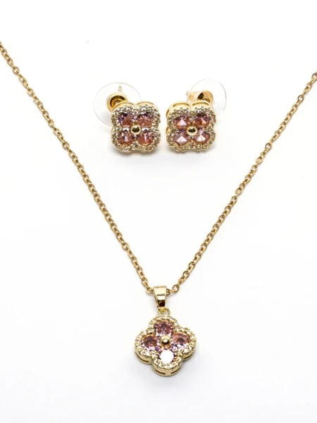 Set Colier + Cercei CLR003 AURIU-ROZ | MEI