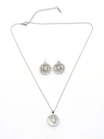 Set Colier + Cercei CLR004 ARGINTIU | MEI