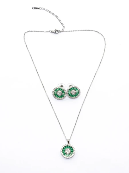 Set Colier + Cercei CLR004 VERDE | MEI