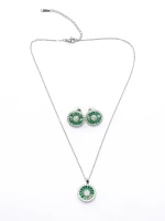 Set Colier + Cercei CLR004 VERDE | MEI