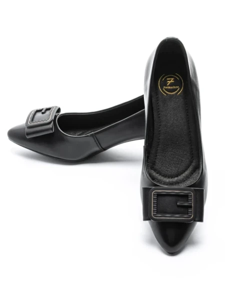Pantofi cu Toc gros 611706 Negru | Formazione