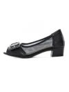 Pantofi cu Toc gros 9627 Negru Formazione