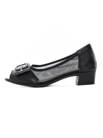 Pantofi cu Toc gros 9627 Negru Formazione
