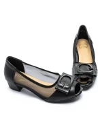 Pantofi cu Toc gros 9627 Negru Formazione