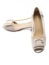 Pantofi cu Toc gros 9627 Crem Formazione