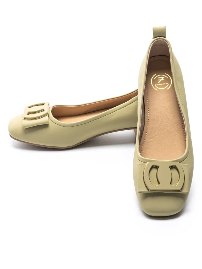 Pantofi cu Toc gros TP5008 Verde | Formazione