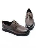 Pantofi Barbati din piele naturala W2101 Gri (L26) Mels
