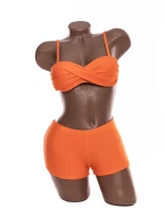 Costum de Baie Dama 2 Piese A2045 Roz » meishop.life